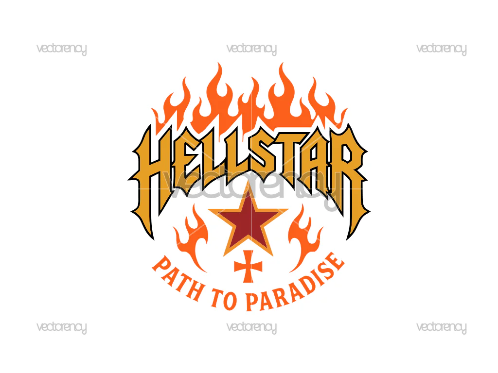 Hellstar Logo Retro PNG SVG