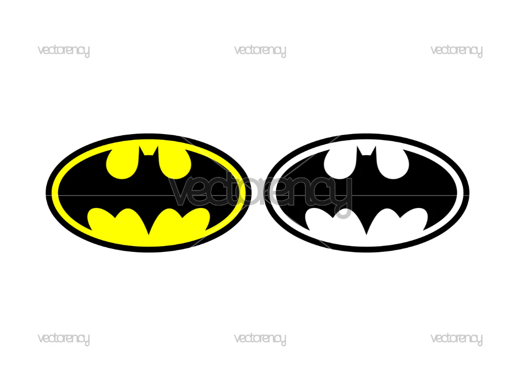 Yellow Super Bat Hero Logo SVG PNG Cut File