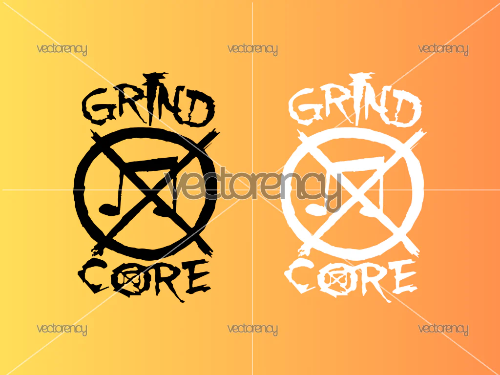 Grind Core Music Logo Vector SVG PNG