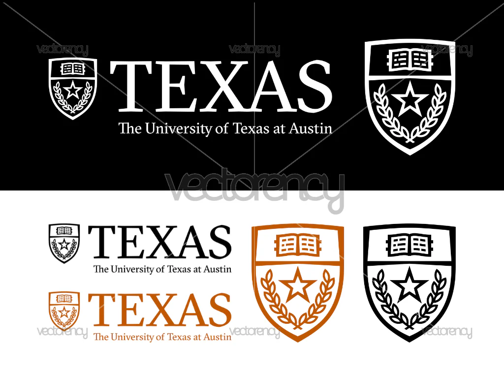 The University of Texas at Austin Logo Vector SVG PNG HD Multicolor