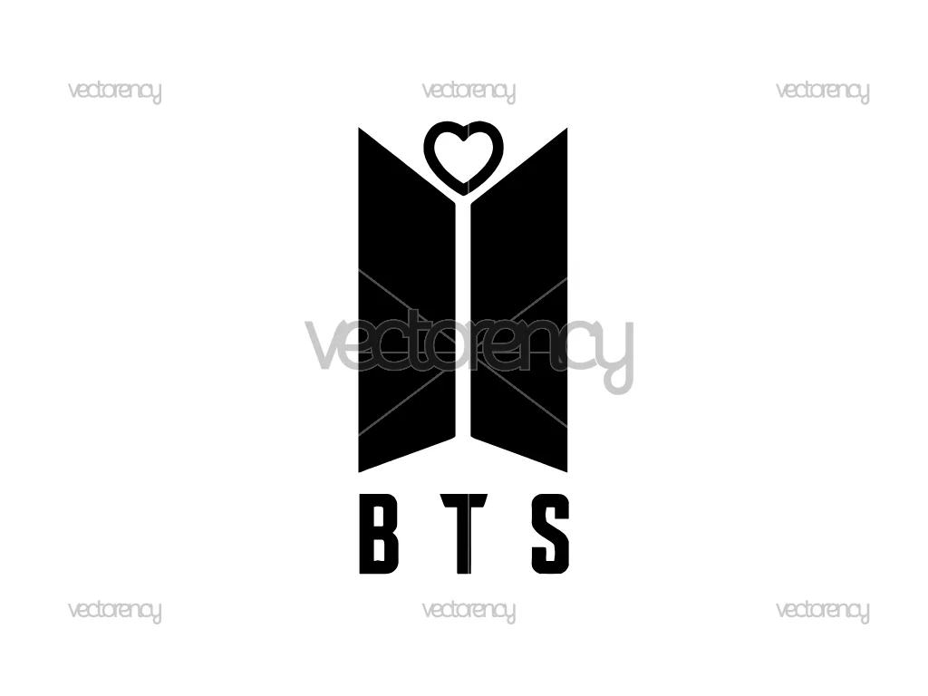BTS Heart Logo SVG Free