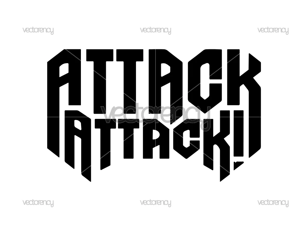 Attack Attack Text Logo Vector PNG SVG