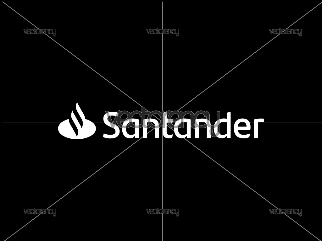 Satander Logo SVG White Free Download