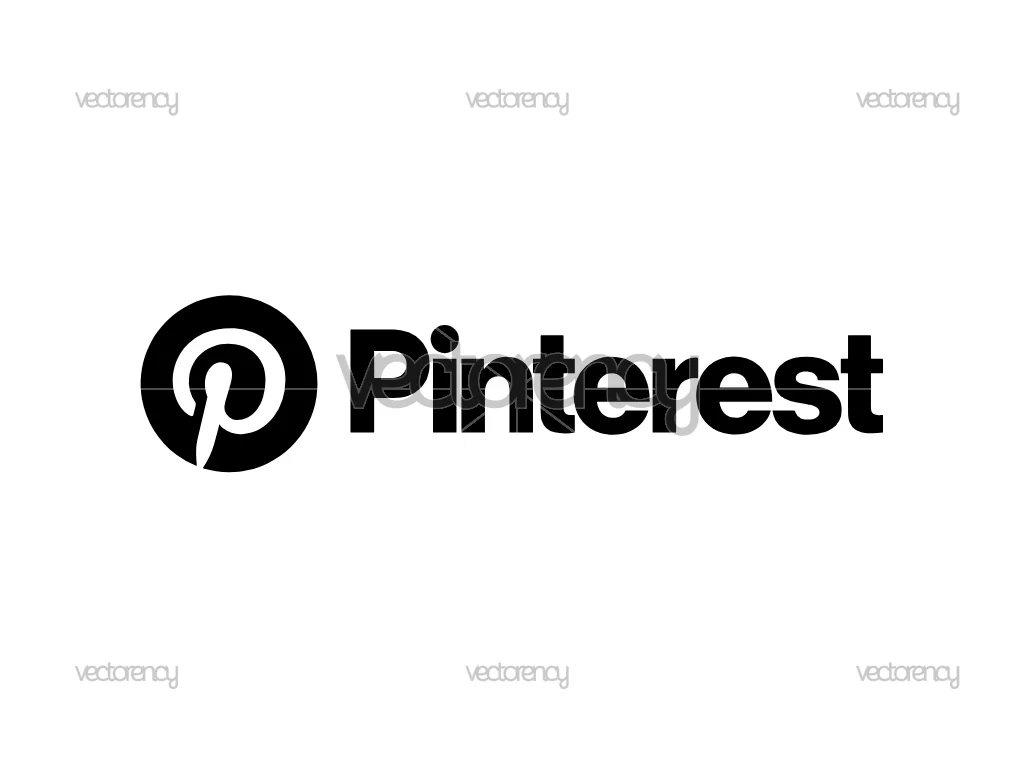 Free Pinterest Black Logo Cut File