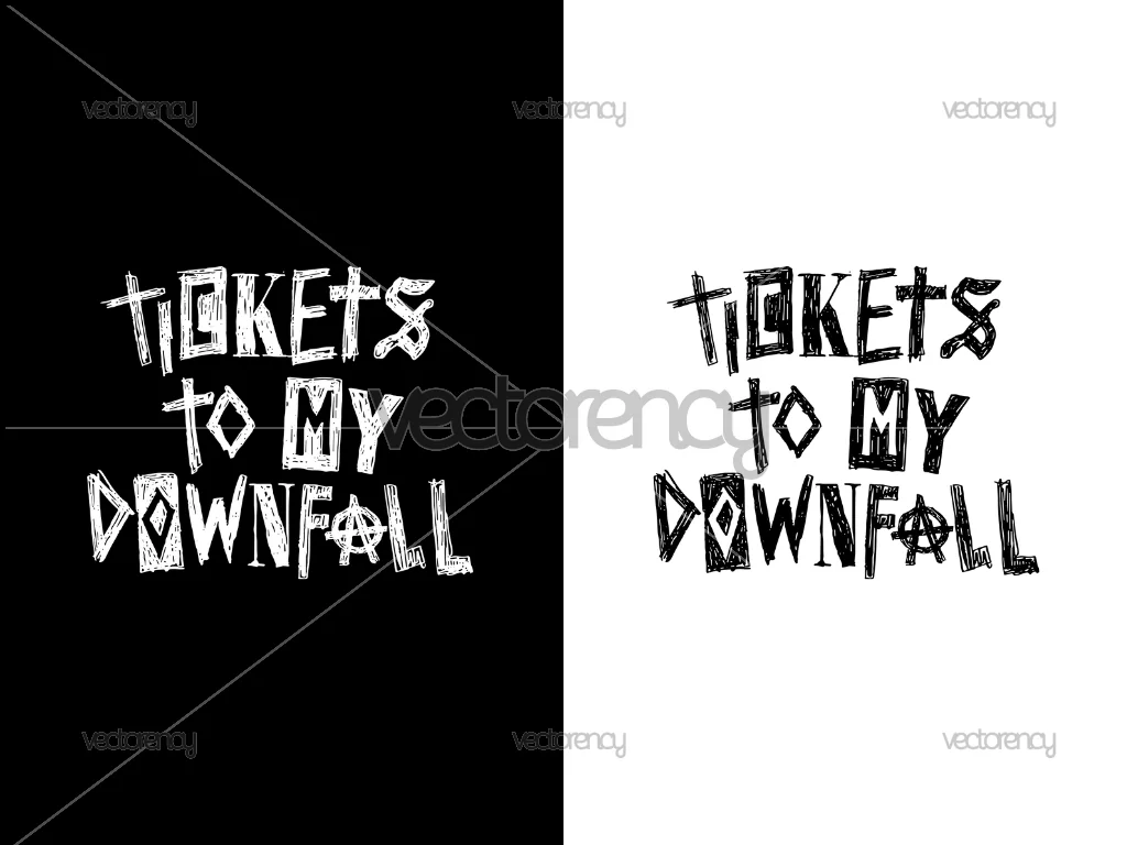 Tickets to My Downfall Machine Gun Kelly SVG PNG HD Files