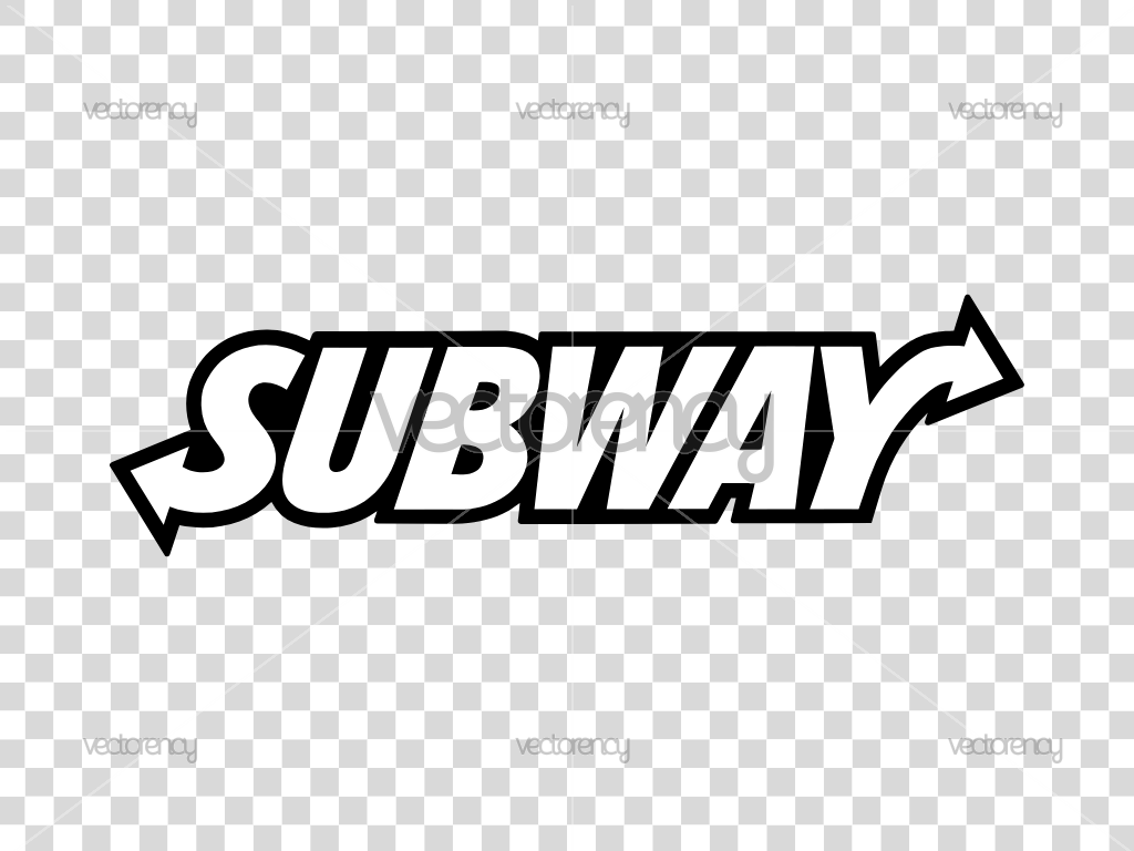 Subway Logo Black and White Vector PNG Transparent Free