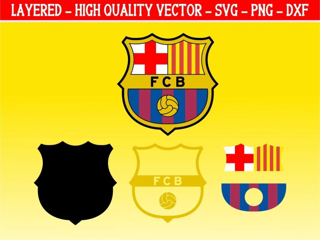 BARCA FC Logo SVG Barcelona FC Layered Vector PNG SVG Layer