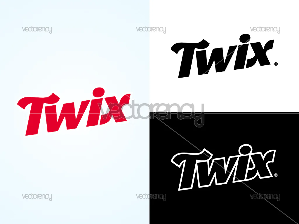 Twix Logo SVG Vector PNG Transparent Instant Download