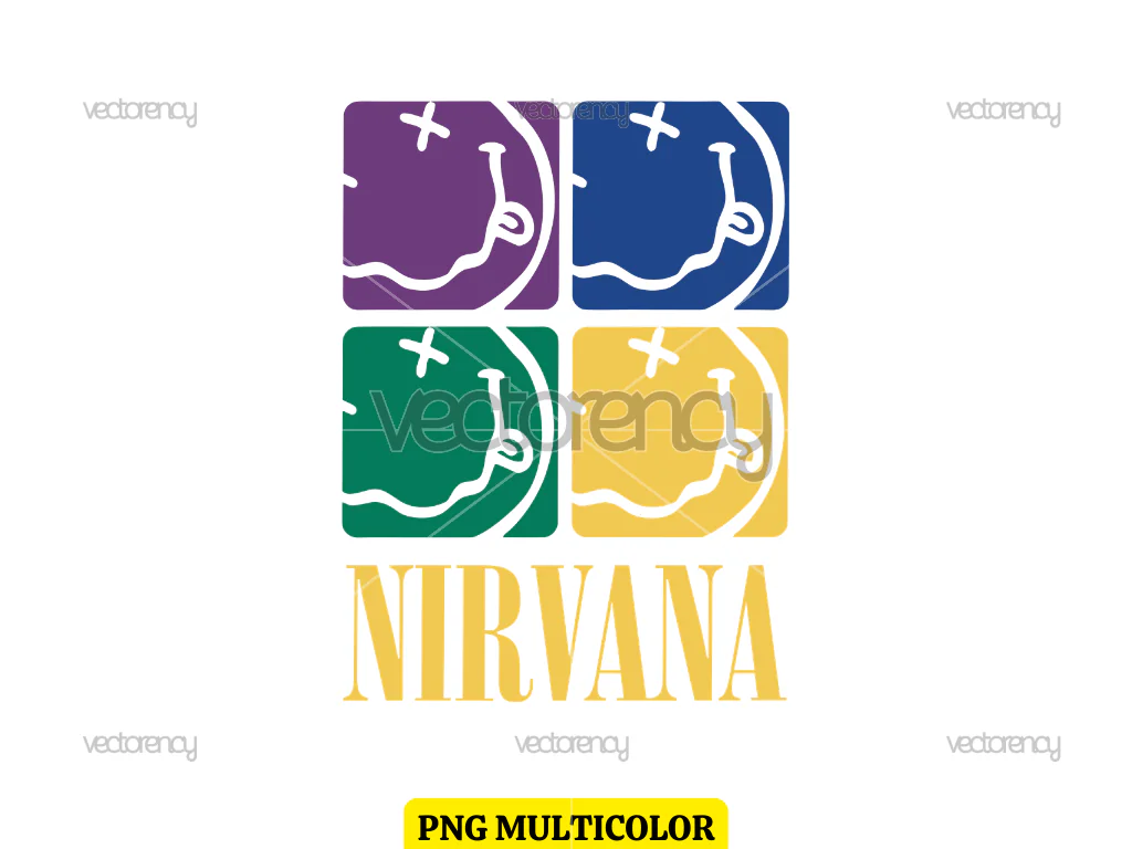 Nirvana Smile Emoji SVG Vector PNG