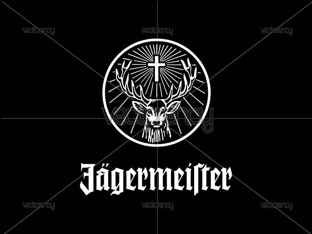 Jägermeister Logo White SVG PNG Transparent