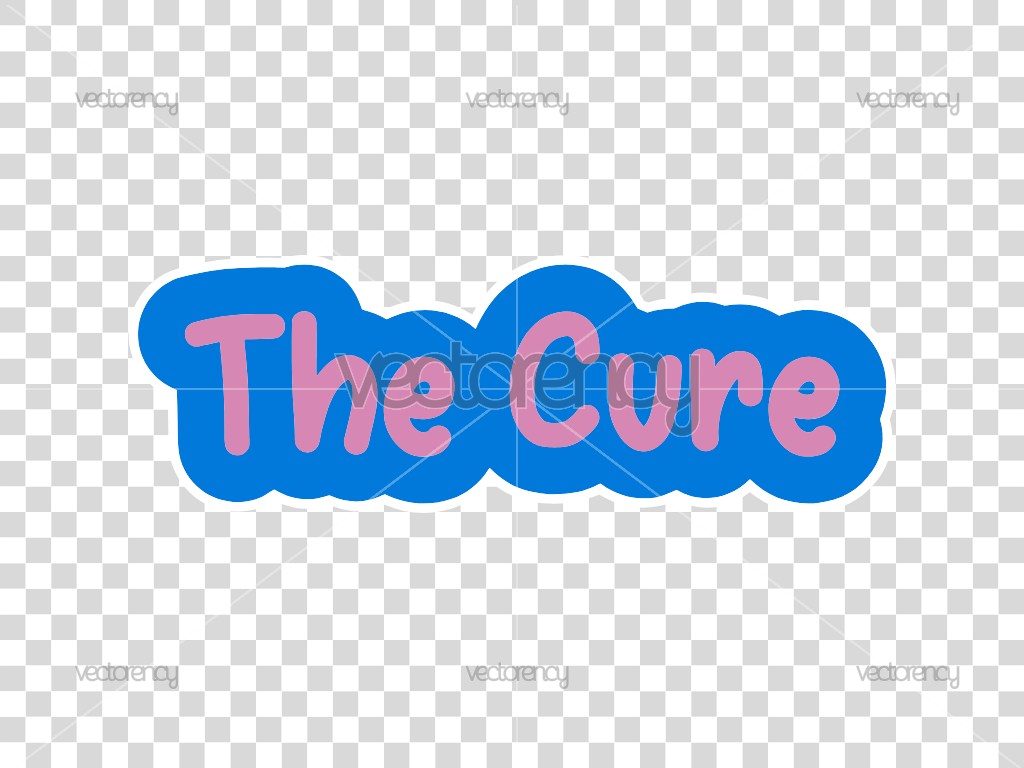 The Cure Cute Band Logo Peppa Pig Inspired Vector PNG