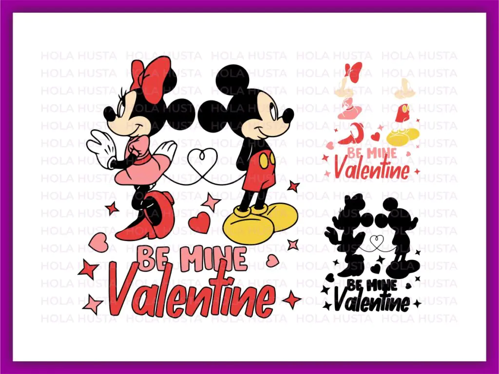 Be Mine Valentine SVG, Disnye Mouse Love SVG Funny Valentine’s Day