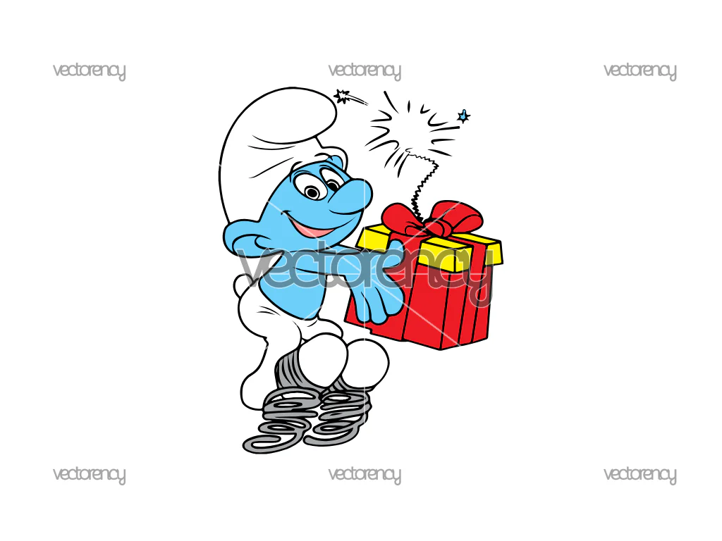 The Grouchy Joker Smurf SVG Vector PNG