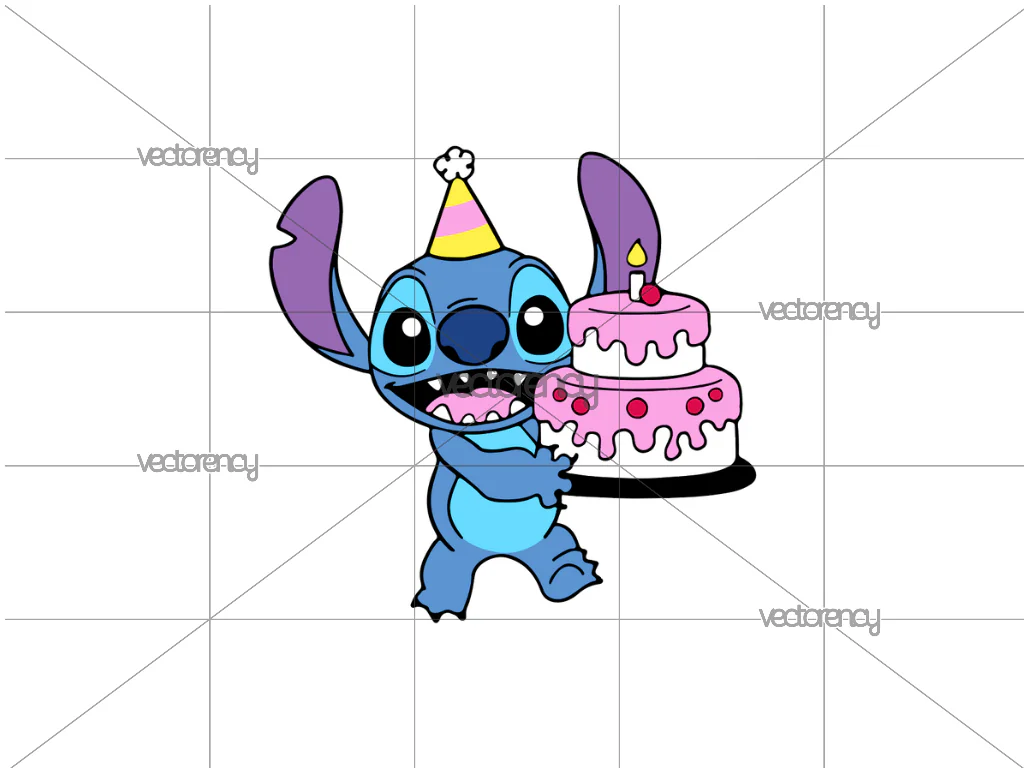 Stitch Birthday Clipart PNG Transparent