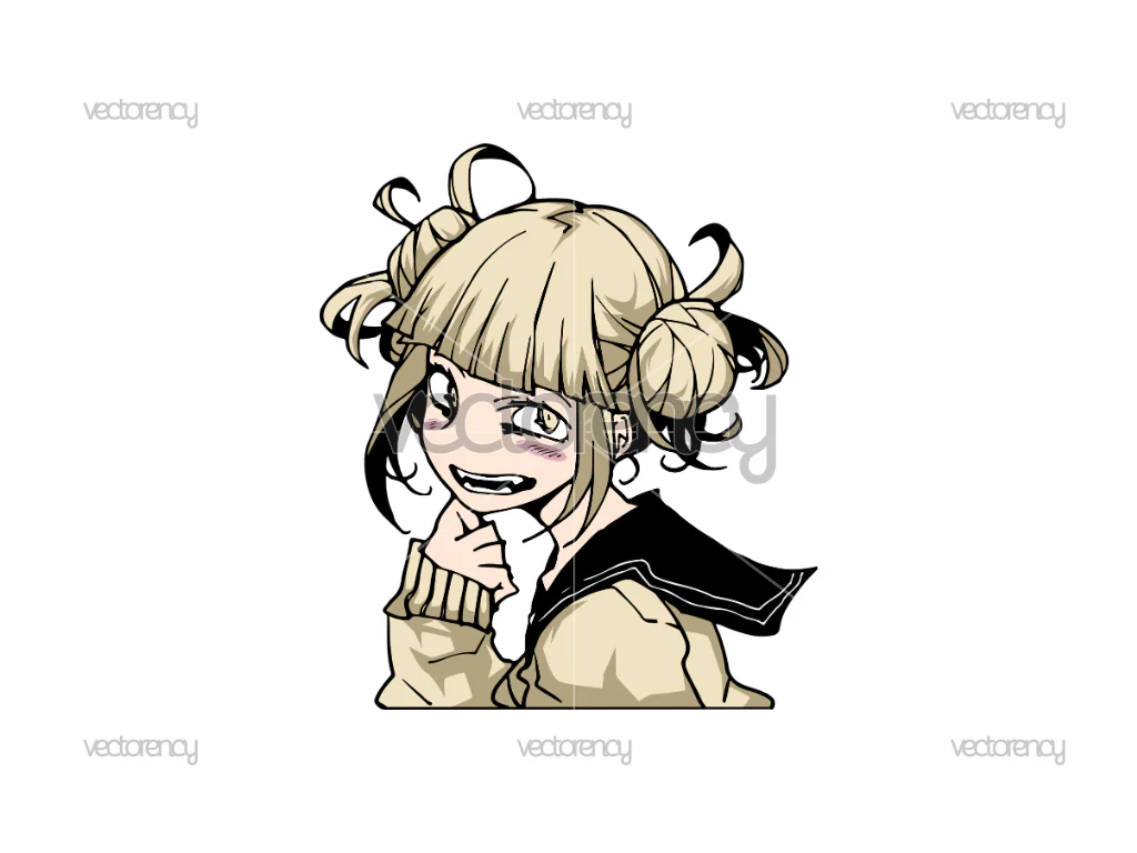 Himiko Toga Ahegao Vector PNG