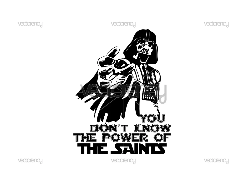 Darth Vader New Orleans Saints SVG Vector