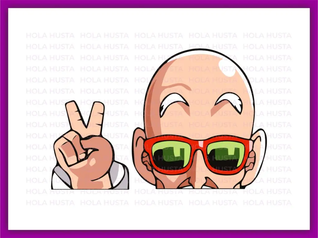 Master Roshi Peace Peeking PNG, Dragon Ball