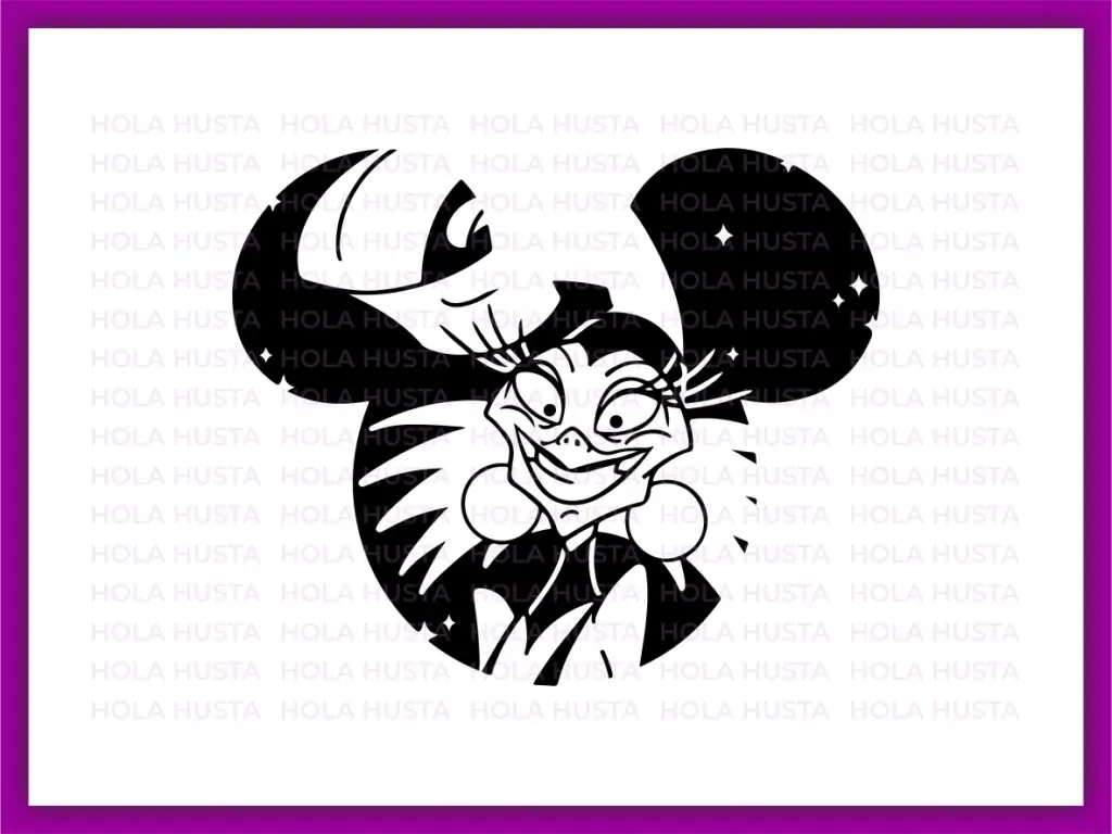 Yzma SVG Vector Image The Emperors New Groove Disney Land Villains SVG Outline Silhouette