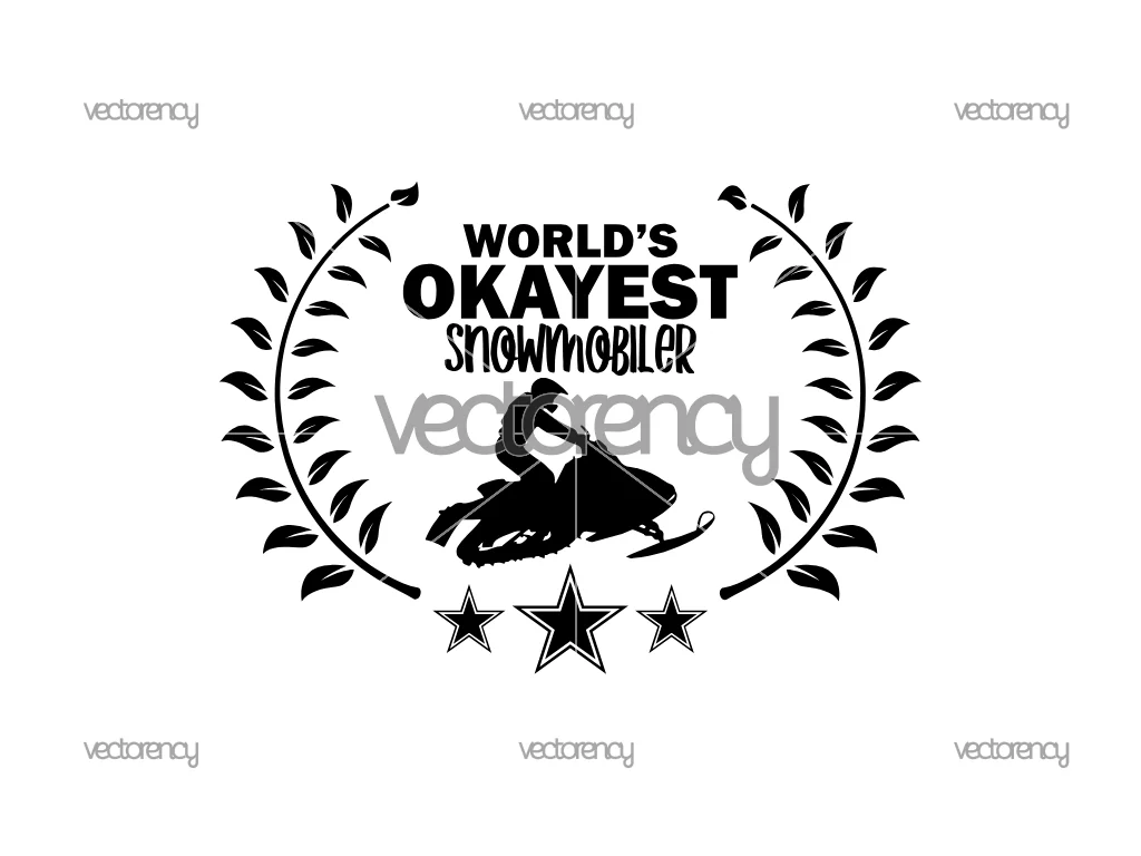 Snowmobile SVG Worlds Okayest Snowmobiler SVG