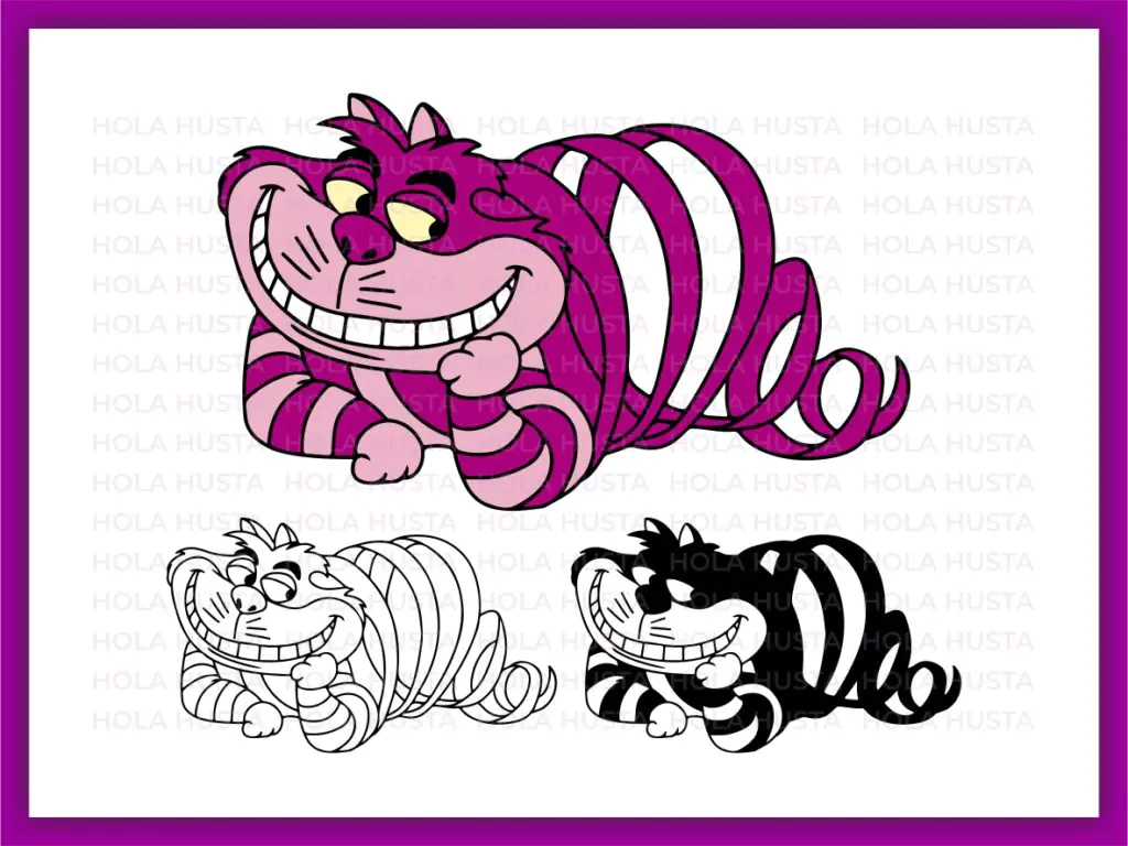 Cheshire Cat Smile SVG, We’re All Mad Here Cat SVG,