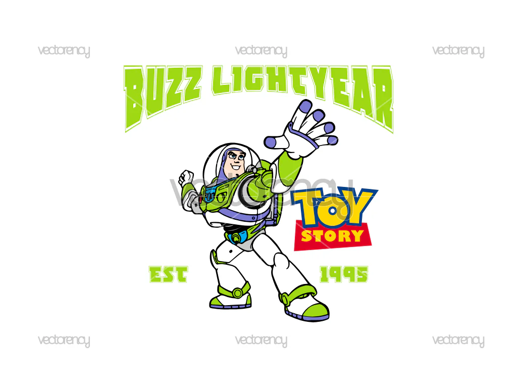 Buzz Lightyear SVG Toy Story Est 1995 Vector PNG
