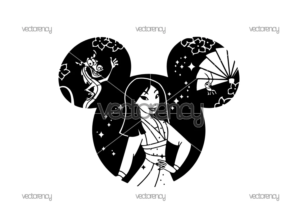 Princesses Mulan SVG