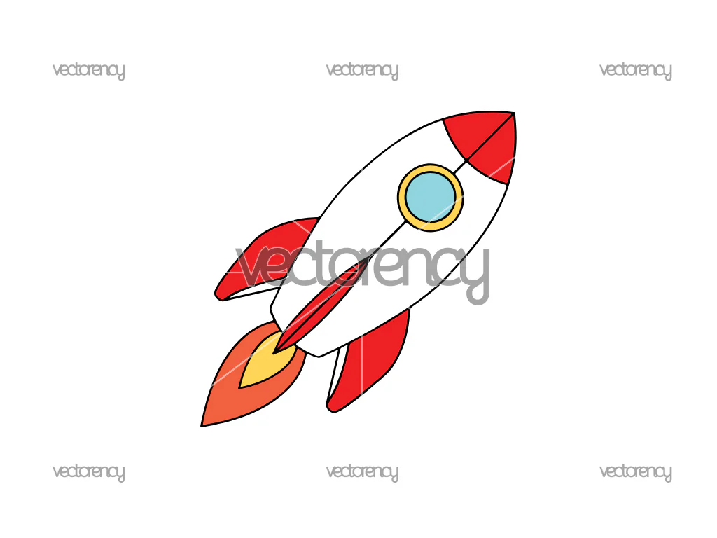 Rocket Ship Space Ship SVG Vector