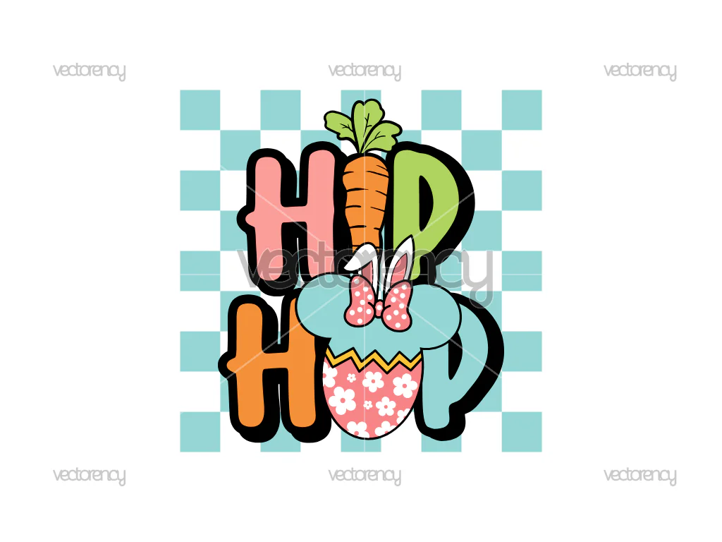 Hip Hop SVG Happy Easter Day Minnie Mouse PNG