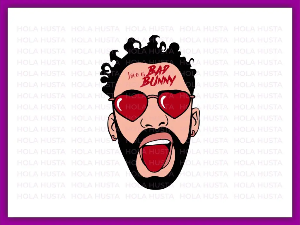 Valentine Day Love is Bad Bunny SVG