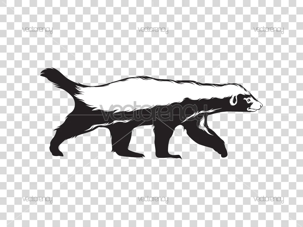 Badger Silhouette SVG Vector
