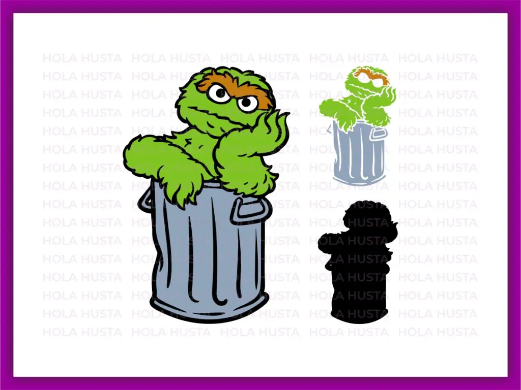 Oscar the Grouch SVG, Sesame Street Layered Cut Files