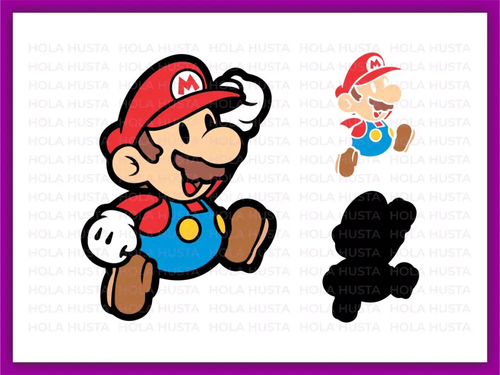 Cute Super Mario PNG SVG Layered