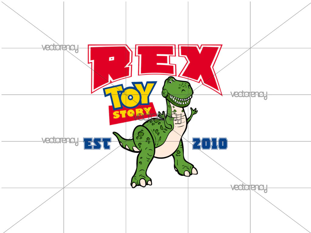 Rex Toy Story Vintage SVG Cricut Vector