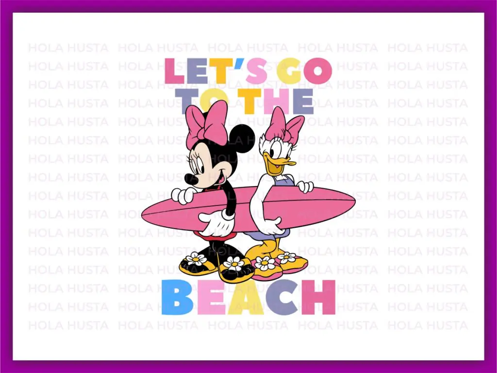 Retro Lets Go To The Beach SVG Image, Summer Trip Family Trip Disney PNG Sublimation DTF DTG Design