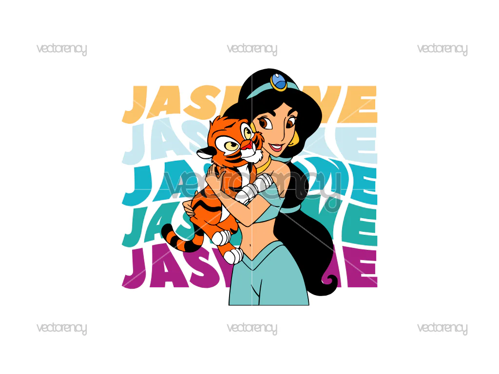 Princess Jasmine Aladdin SVG Vector