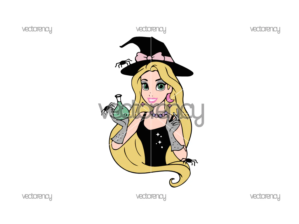 Rapunzel Halloween SVG PNG Vector