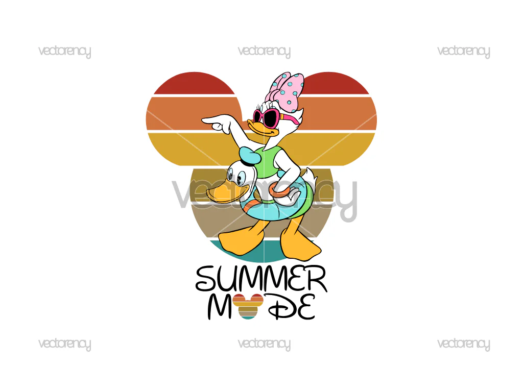 Daisy Duck Summer Mode PNG Summer Vacation