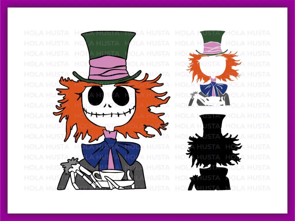 Jack Skellington SVG Horror Movie, Halloween Mad Hatter