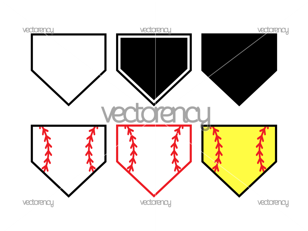 Home Plate Baseball Home Plate SVG Vector