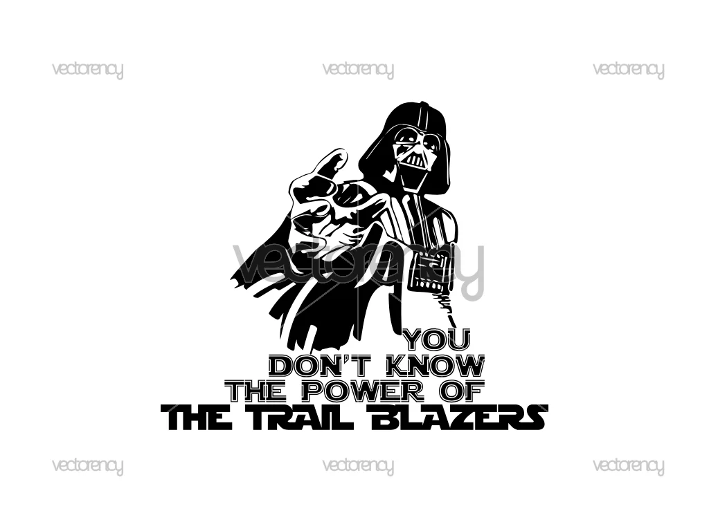 Darth Vader Portland Trail Blazers SVG PNG
