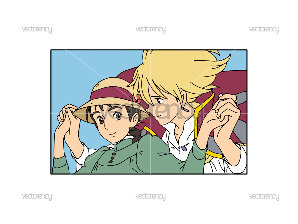 Cartoon SVG Moving Castle