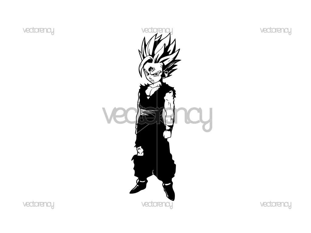 Gohan Dragon Ball Z Super Saiyan 2 SVG PNG