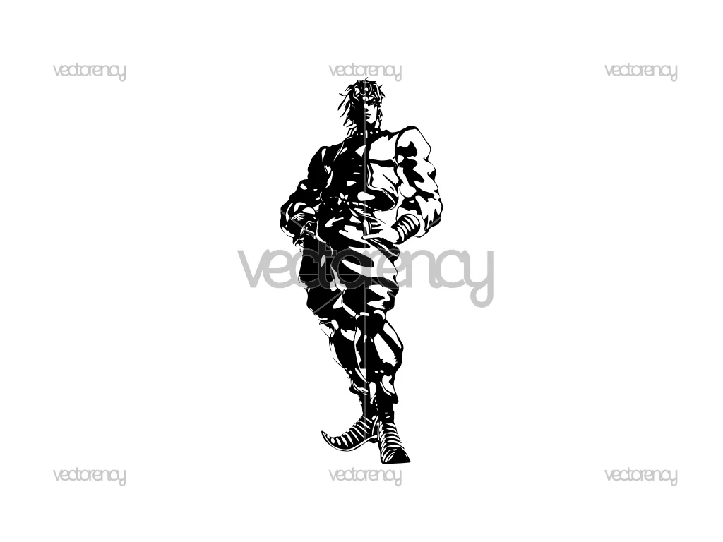 Dio JoJo Bizarre Adventure Anime Character Decal Vector