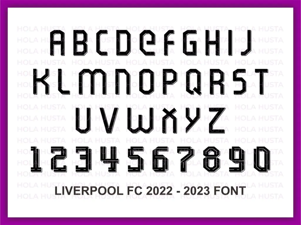 Liverpool FC Font Alphabet SVG Vector 2022 2023