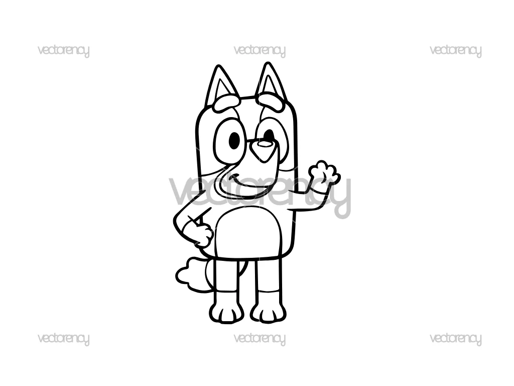 Bluey Outline SVG