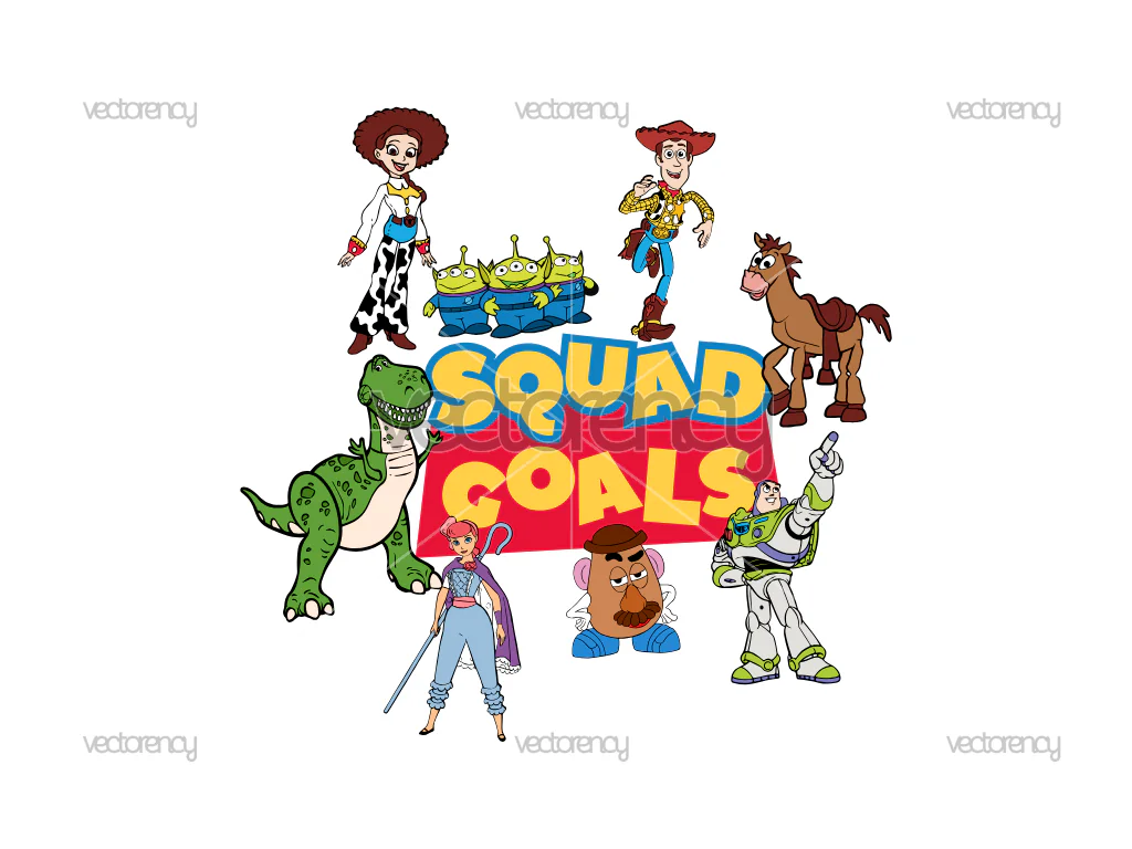 Toy Story Squad Goals Family Vacation Magical Kingdom Vector SVG