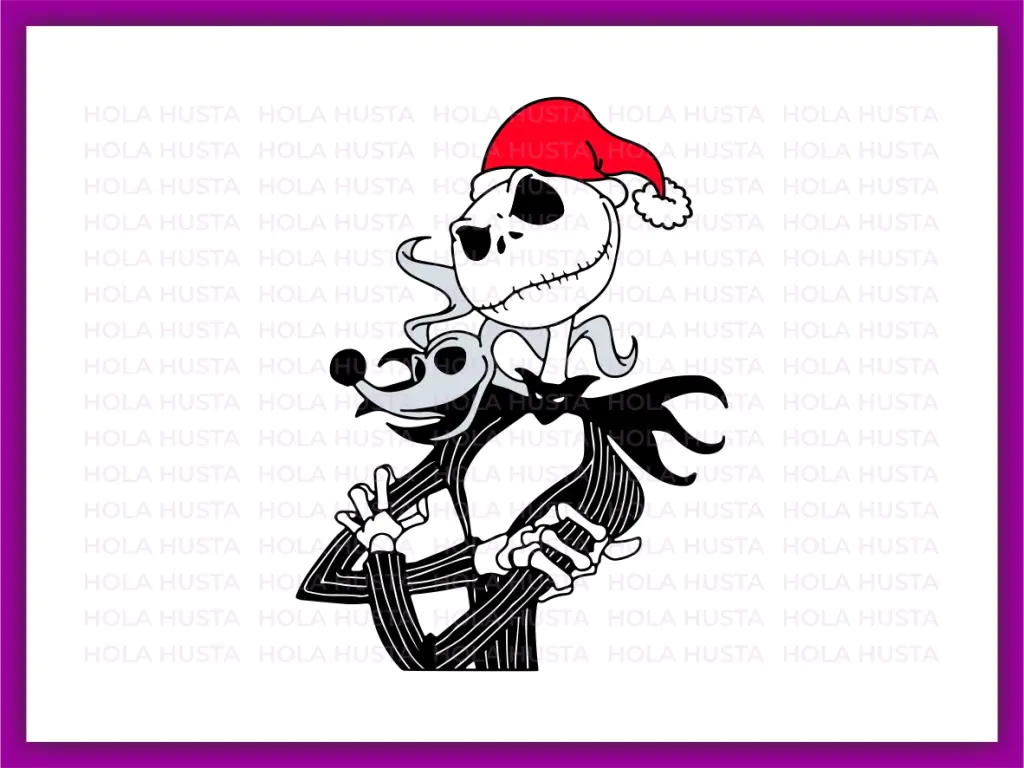 Jack and Sally Christmas Themed SVG Vector