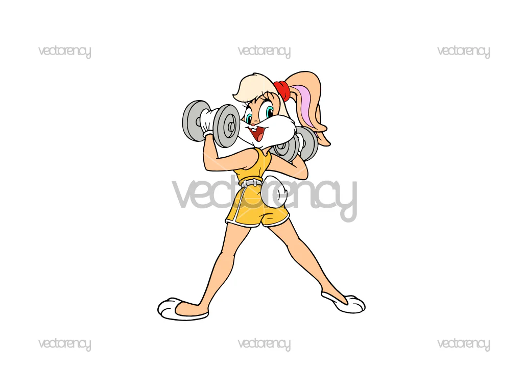Lola Bunny Gym SVG Bugs Bunny Vector PNG