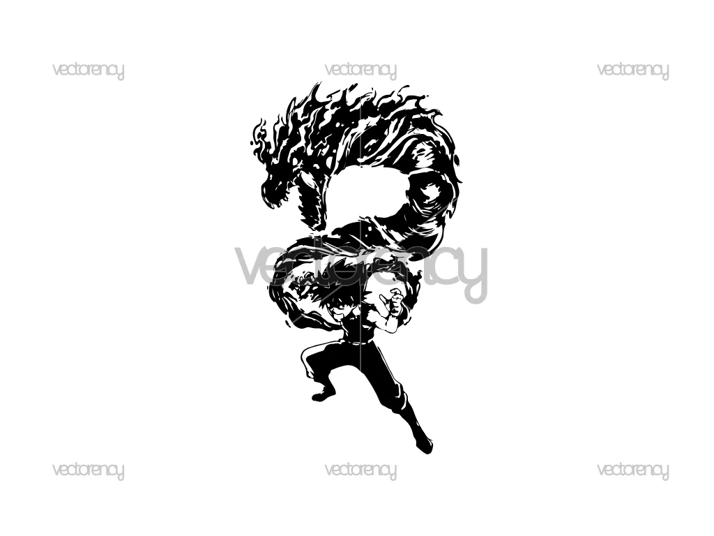 Hiei YuYu Hakusho Anime Character Decal SVG