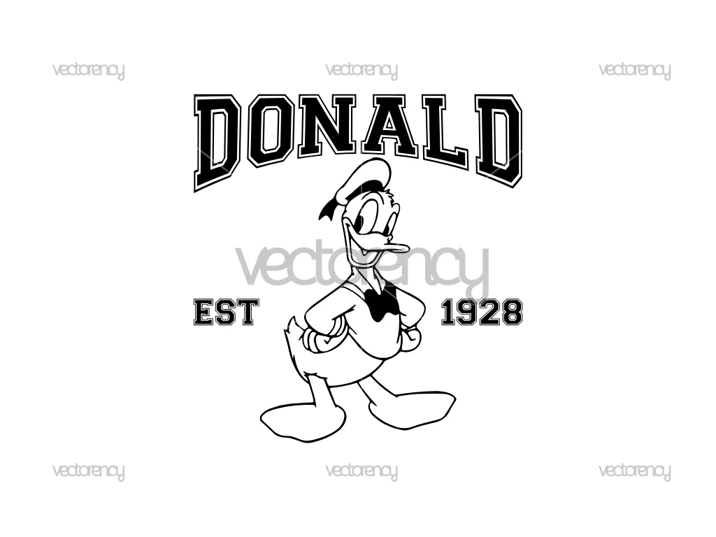 Donald Duck Est 1928 SVG Family Vacation Vector PNG